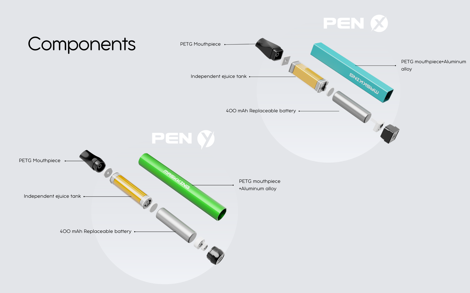 Maskking Pen X and Pen Y components Maskking Pen X and Pen Y components