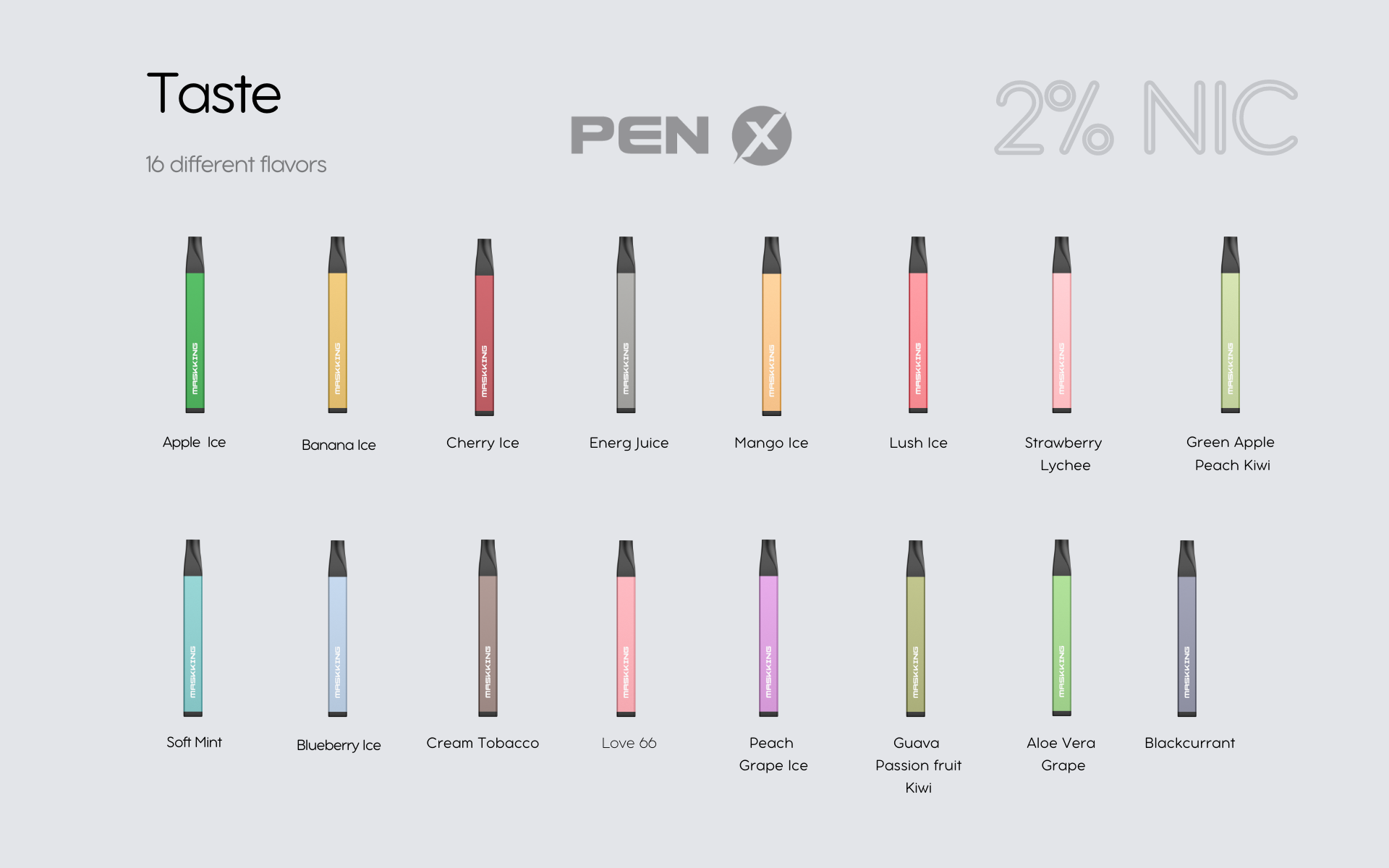 Maskking Pen x 16 flavors Maskking Pen x 16 flavors