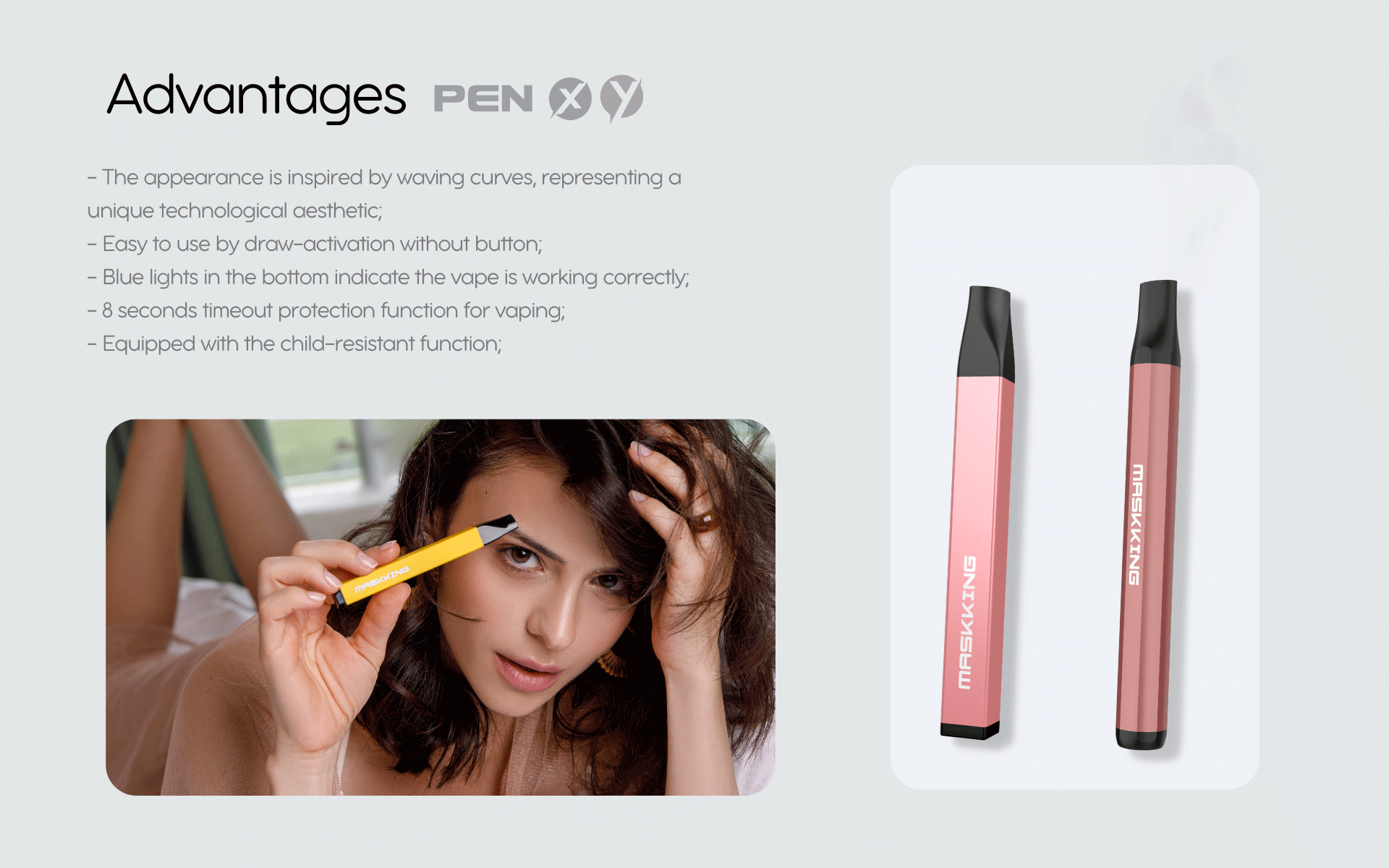 Maskking Pen X and Pen Y features Pen X and Pen Y features