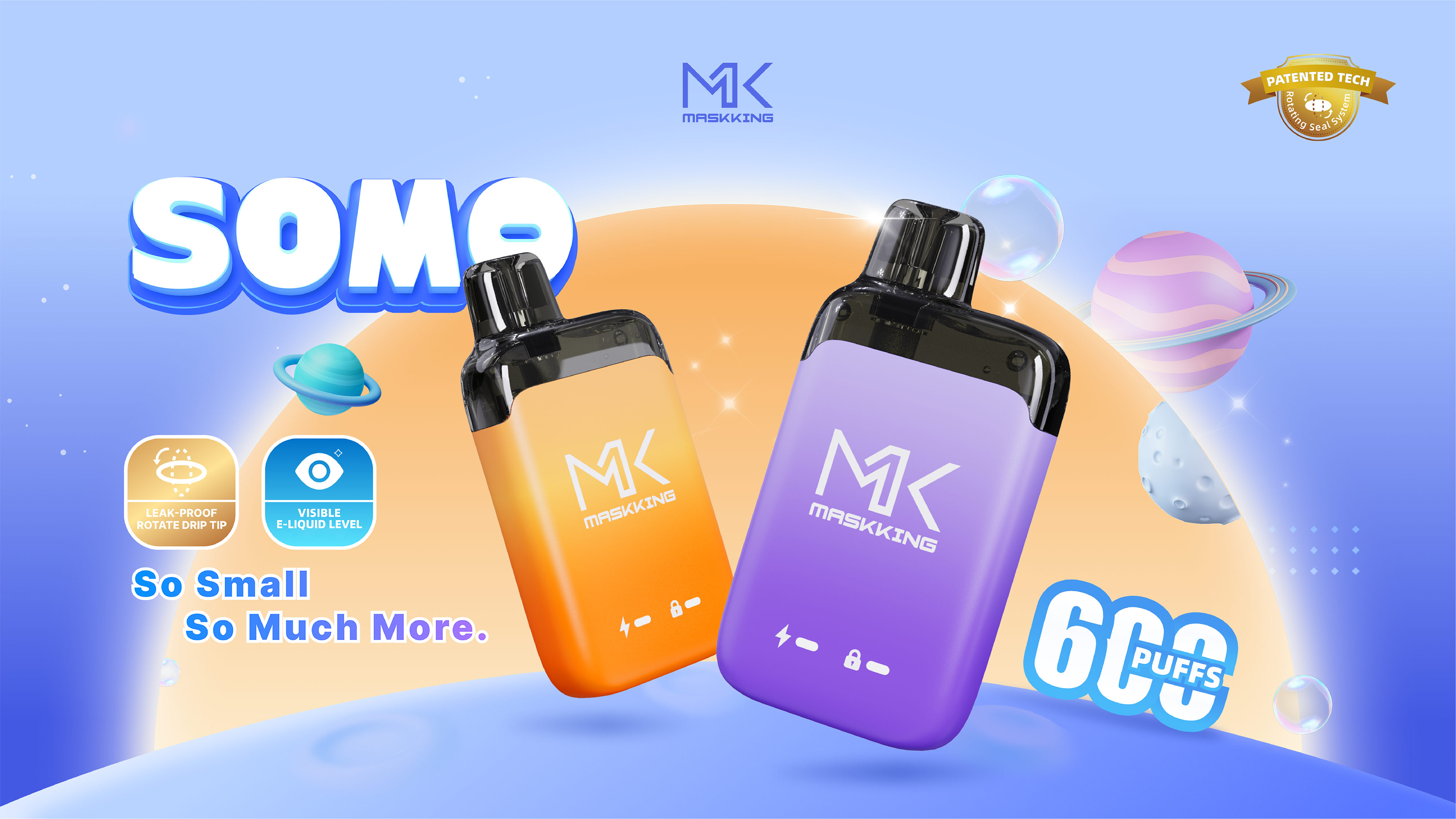 Maskking SOMO POD Kit – Patented Rotating Seal, Small Yet Big Flavor