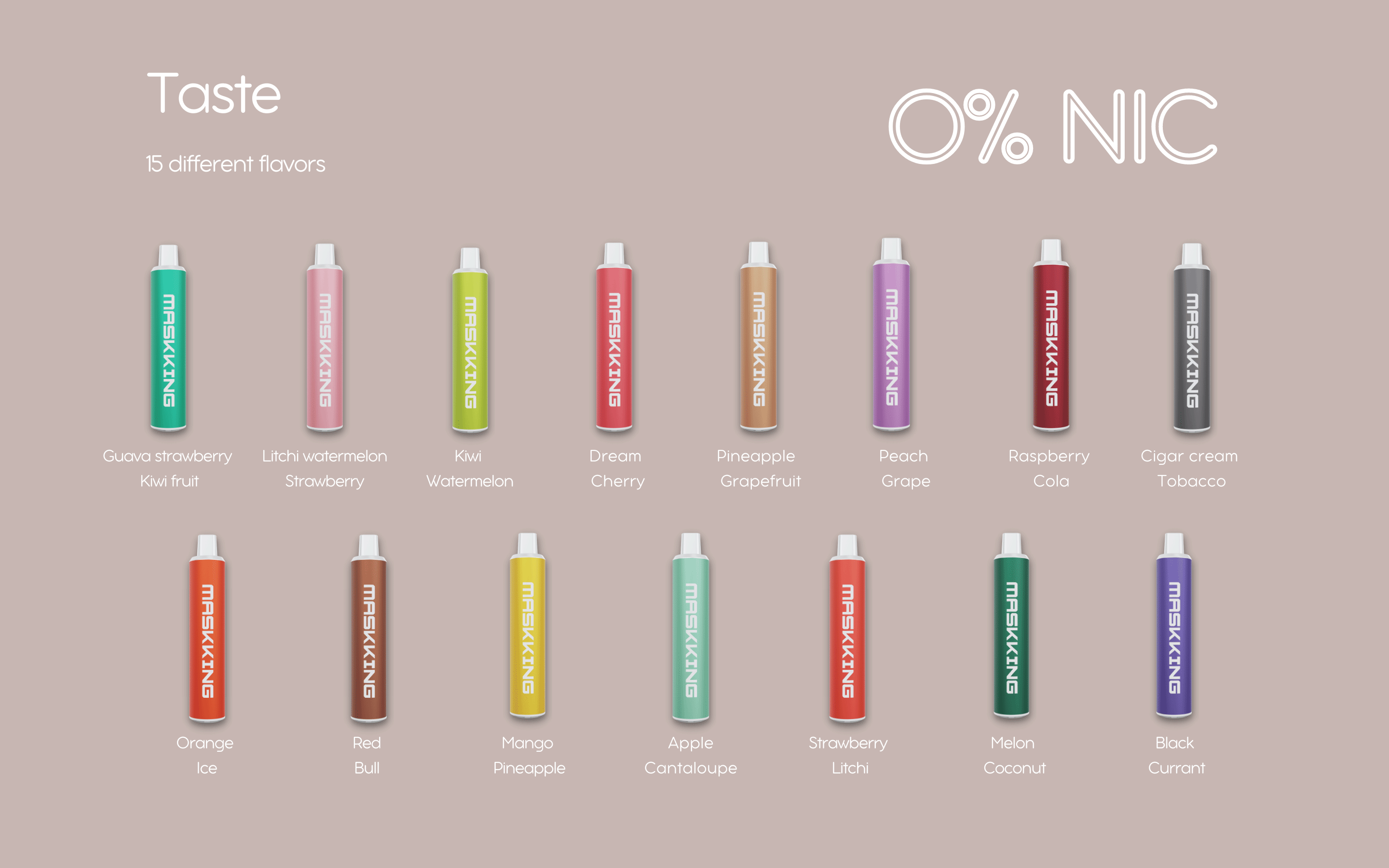 Maskking High GTS Zero 15 flavors